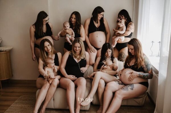 Body ciążowe i do karmienia piersią - czarne - obrazek 4
