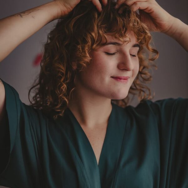 Szlafrok kimonowy - leśna zieleń