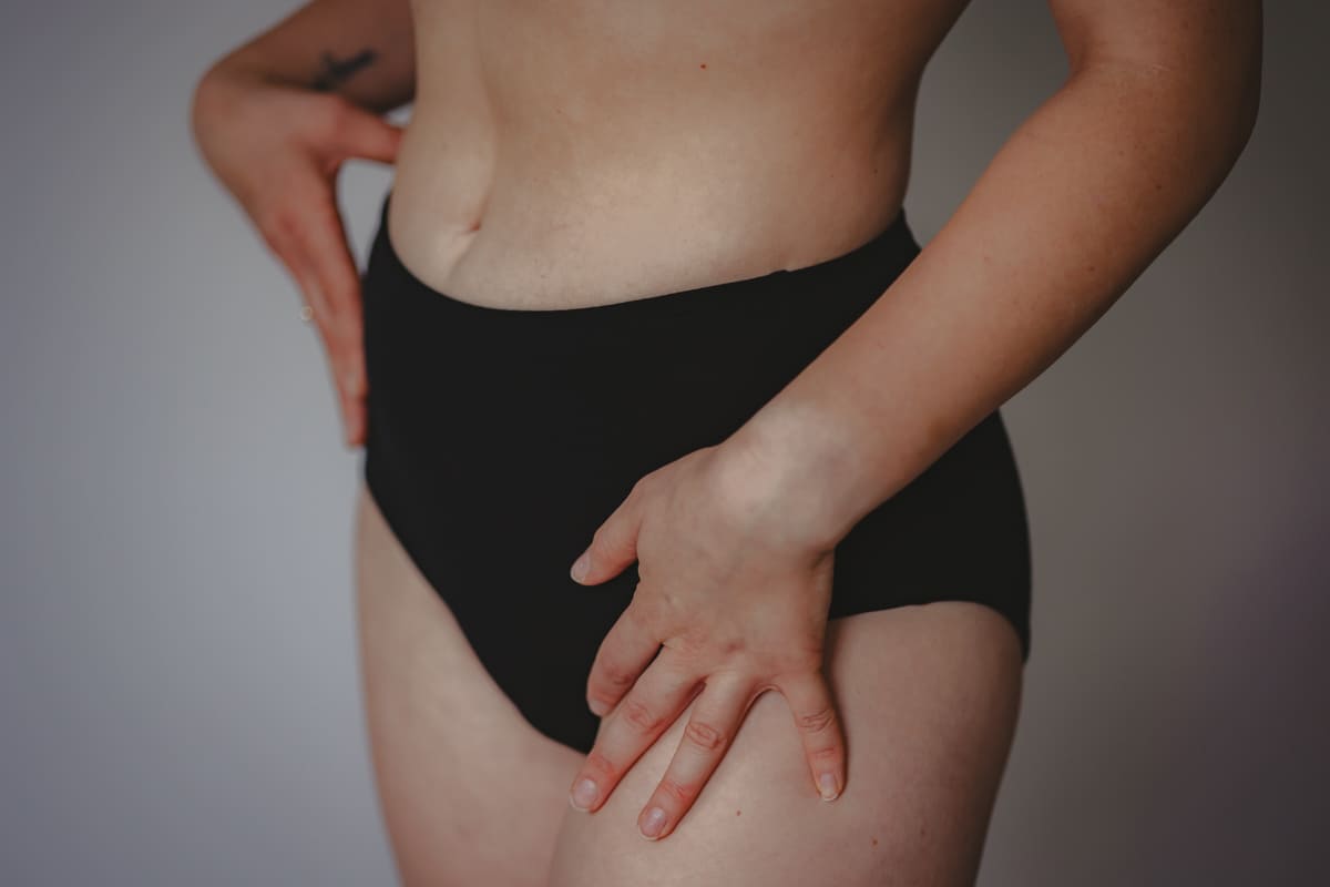 Majtki z wełny merino - hipstery z wysokim stanem